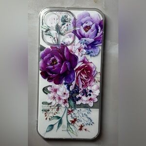 Purple Flower 14 Pro Max iPhone Case